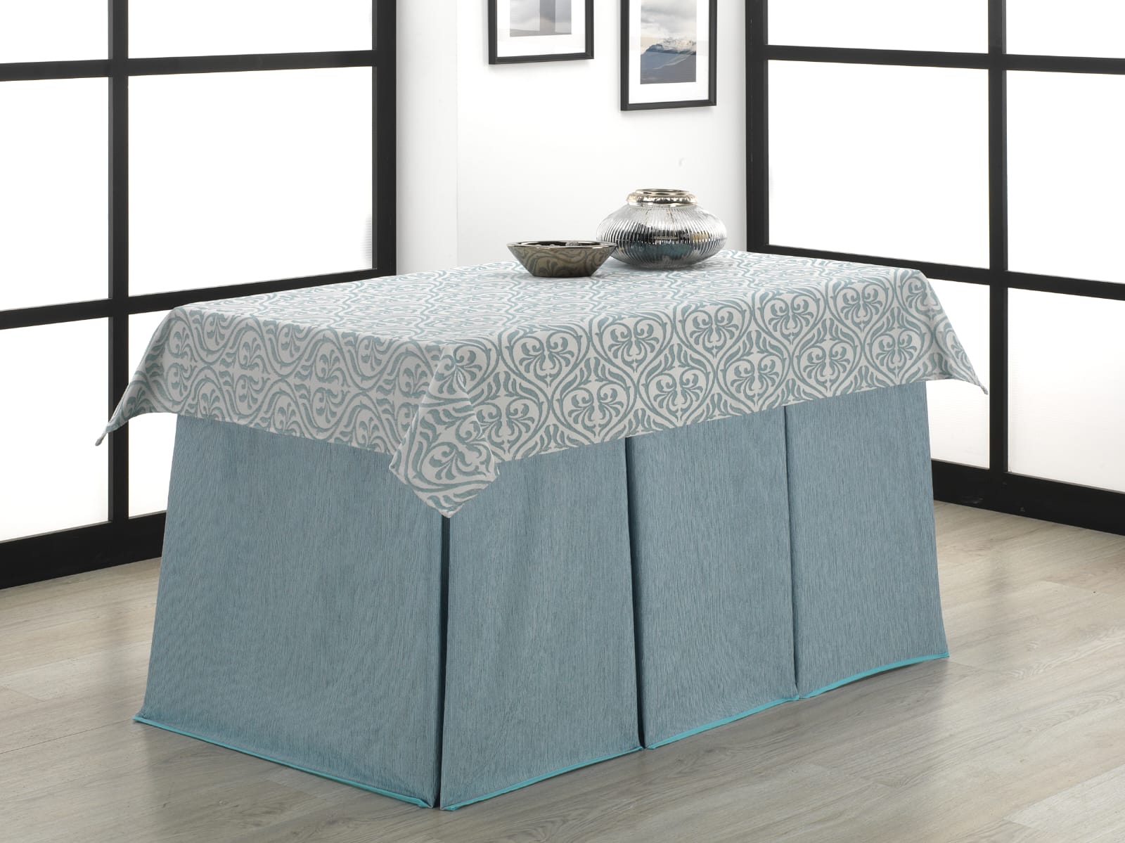 Falda Camilla Rectangular Bali Jacquard + Tapete