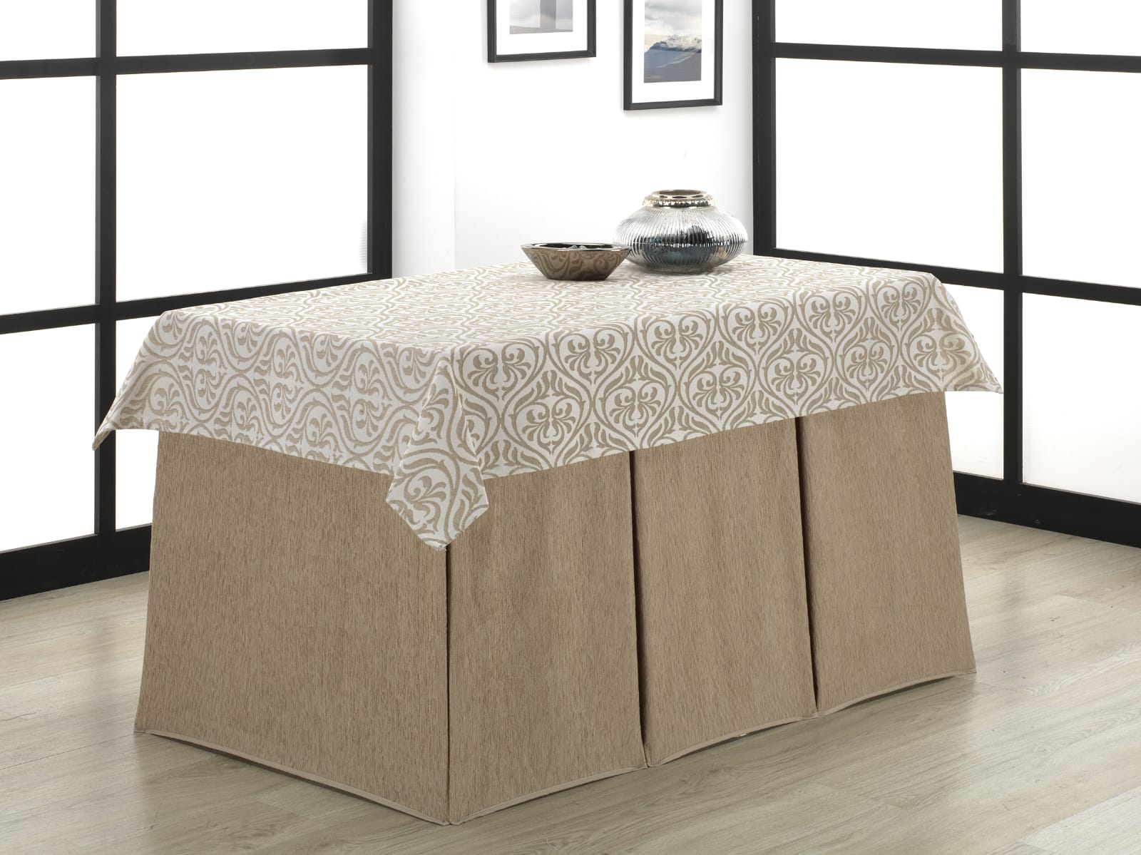Falda Camilla Rectangular Bali Jacquard + Tapete