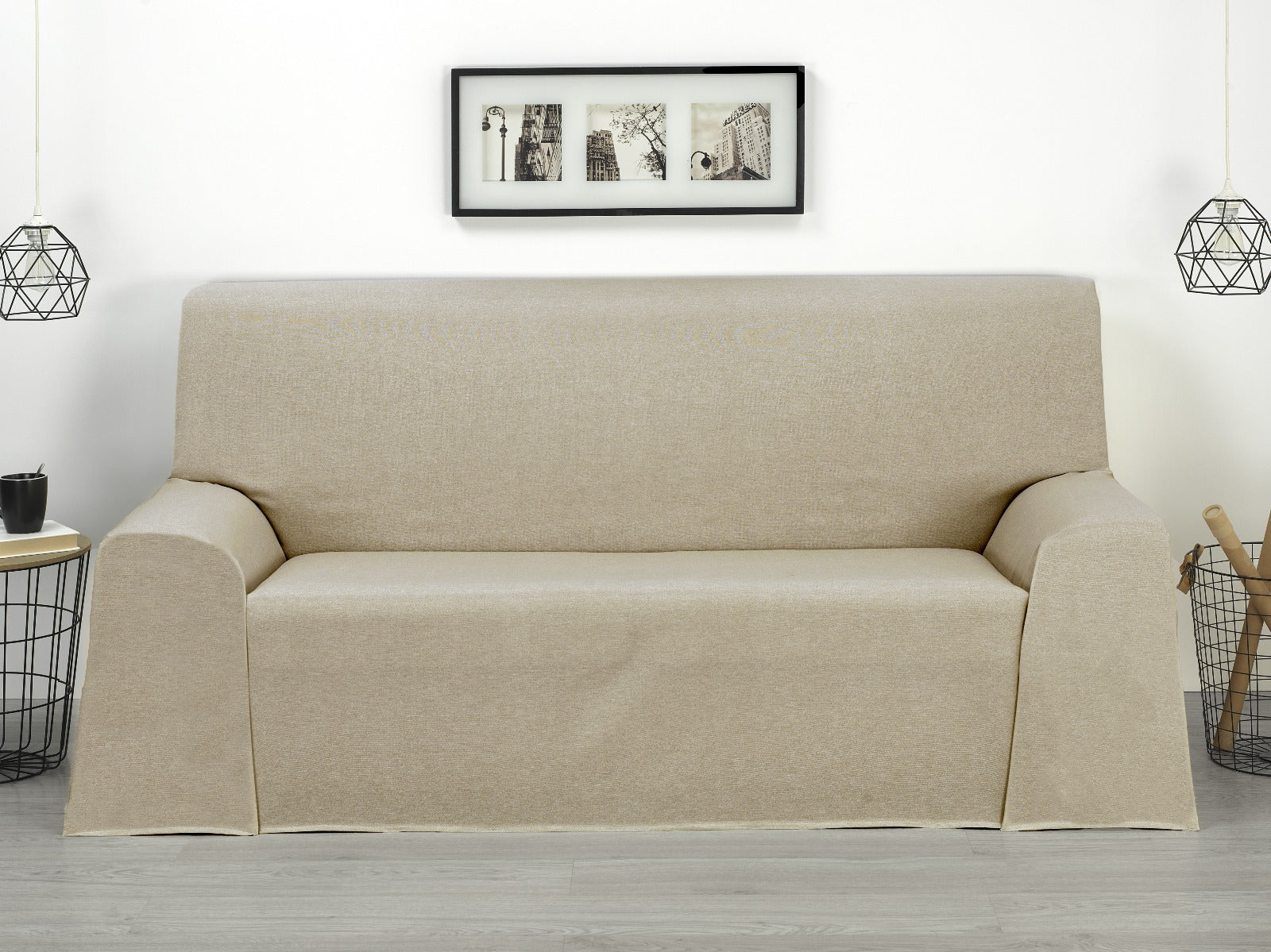Multiuso Loneta Lisa para Sofá - Beige