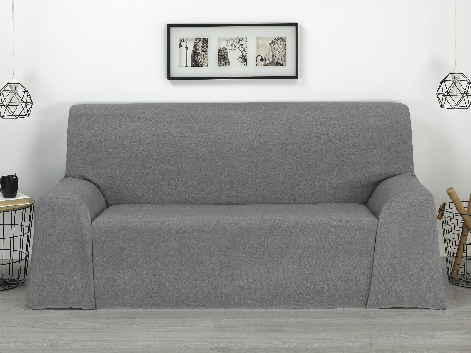 Multiuso Loneta Lisa para Sofá - Gris