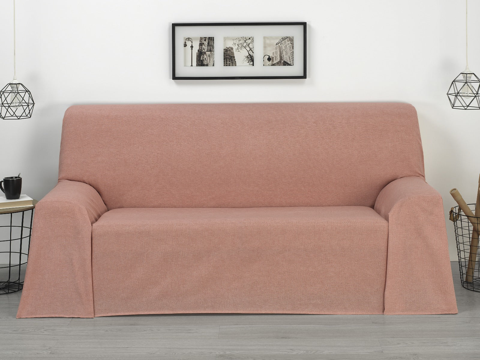 Multiuso Loneta Lisa para Sofá - Rosa