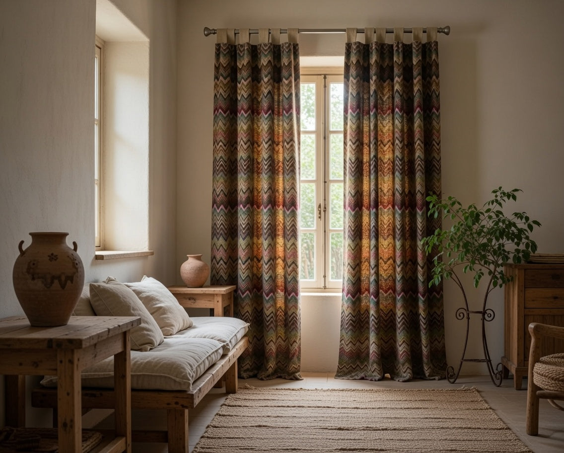 Cortina Alpujarra Confeccionada Medida 140x225 cm