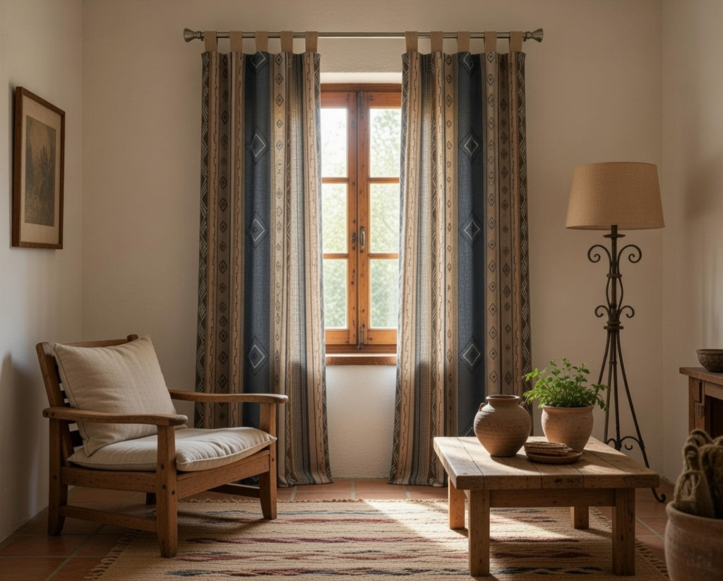 Cortina Alpujarra Confeccionada Medida 140x225 cm