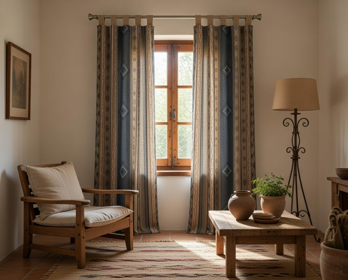 Cortina Alpujarra Confeccionada Medida 140x225 cm