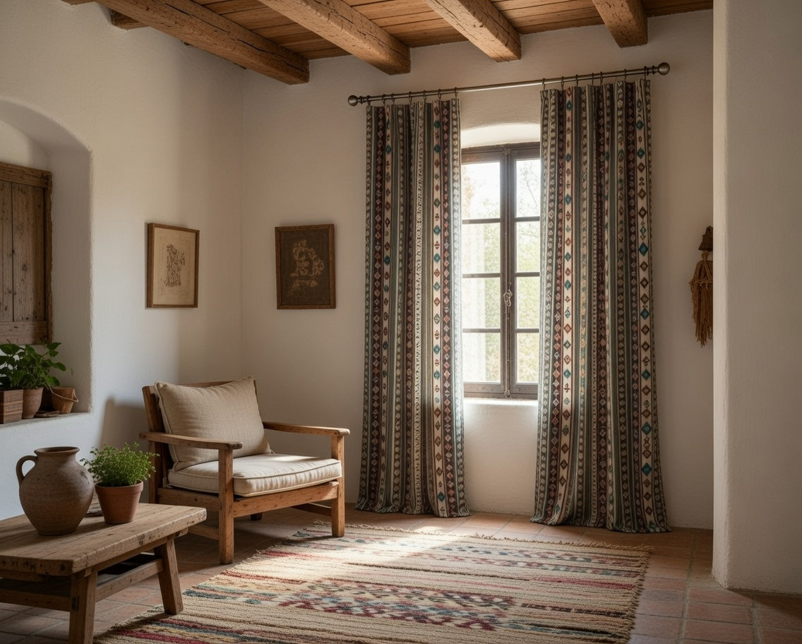 Cortina Alpujarra Confeccionada Medida 140x225 cm