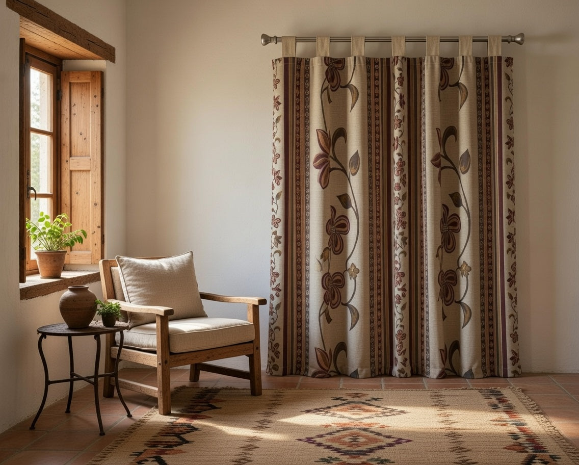 Cortina Alpujarra Confeccionada Medida 140x225 cm