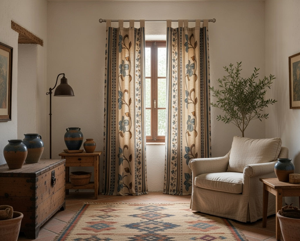 Cortina Alpujarra Confeccionada Medida 140x225 cm