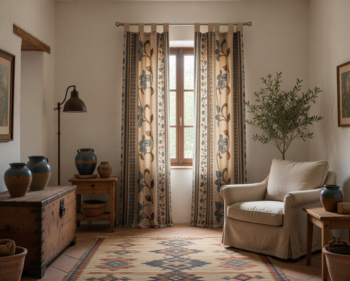 Cortina Alpujarra Confeccionada Medida 140x225 cm