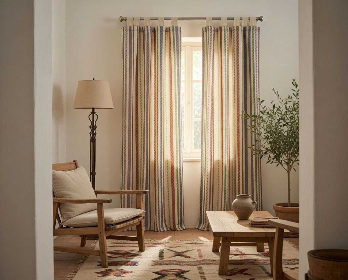 Cortina Alpujarra Confeccionada Medida 140x225 cm