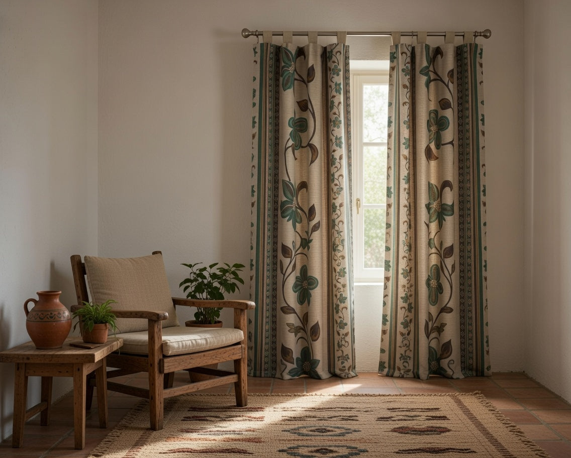 Cortina Alpujarra Confeccionada Medida 140x225 cm