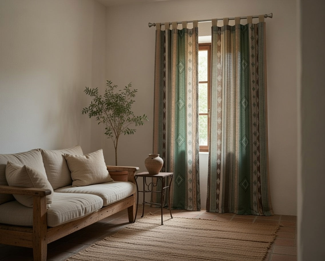 Cortina Alpujarra Confeccionada Medida 140x225 cm