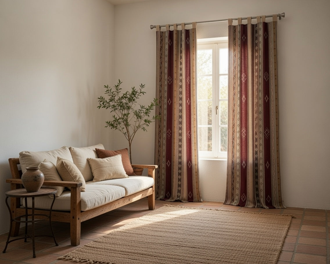 Cortina Alpujarra Confeccionada Medida 140x225 cm