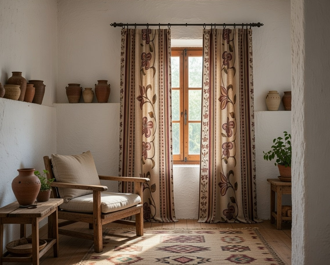 Cortina Alpujarra Confeccionada Medida 140x225 cm