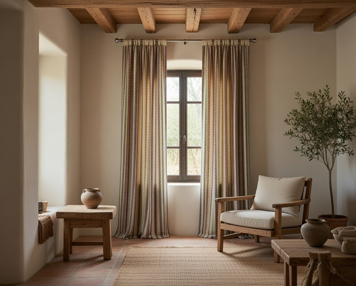 Cortina Alpujarra Confeccionada Medida 140x225 cm