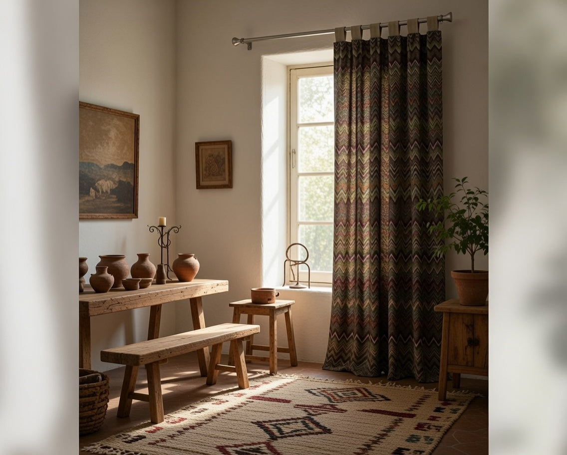 Cortina Alpujarra Confeccionada Medida 140x225 cm