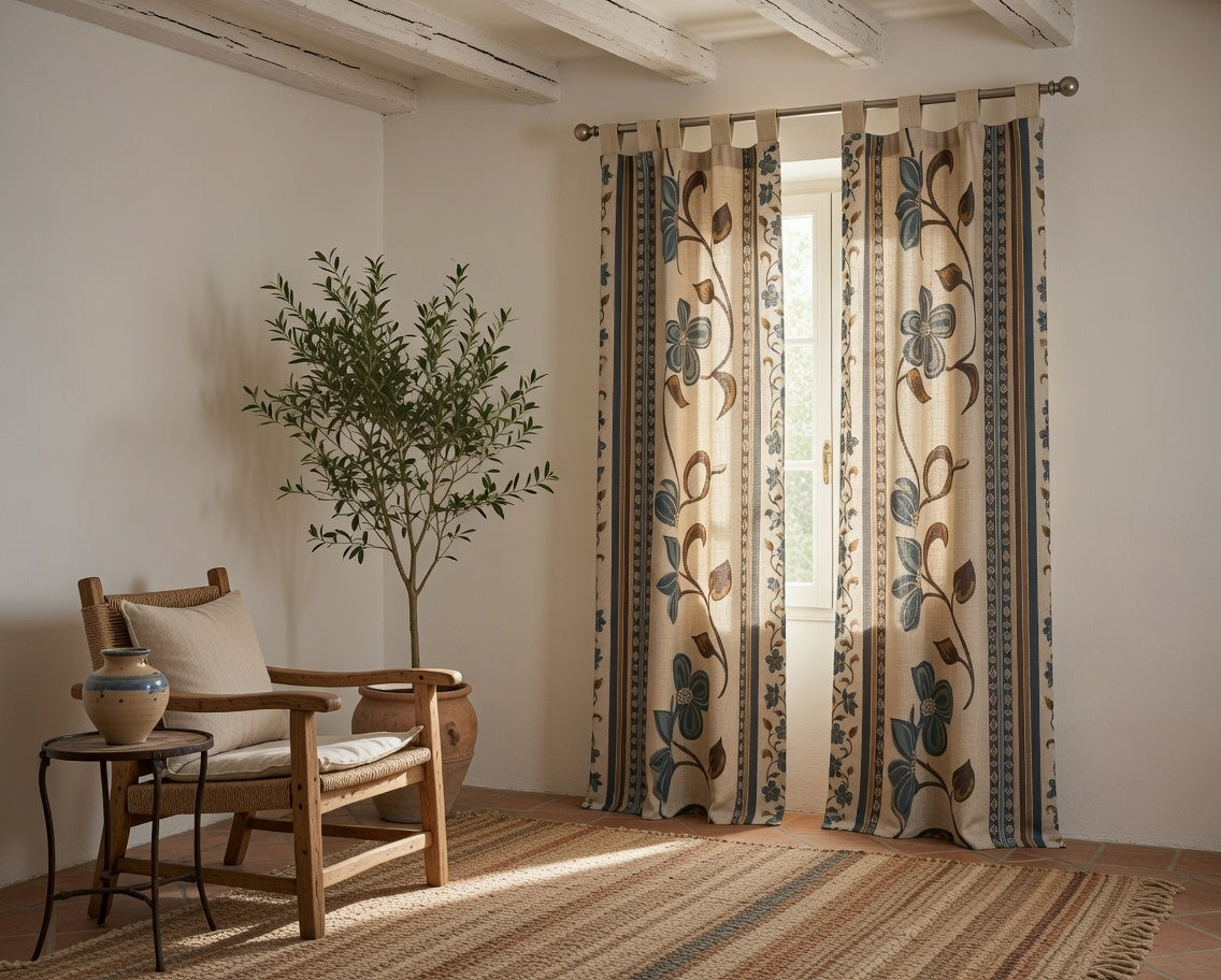 Cortina Alpujarra Confeccionada Medida 140x225 cm